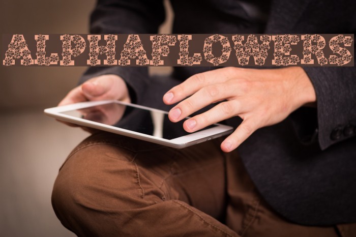 AlphaFlowers Font examples