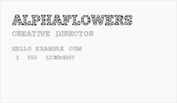 AlphaFlowers Business Card
