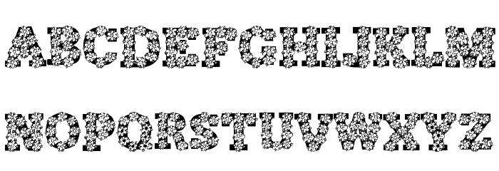 AlphaFlowers Font LOWERCASE