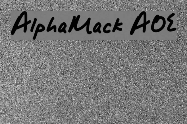 AlphaMack AOE फ़ॉन्ट examples