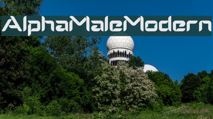 AlphaMaleModern Font examples