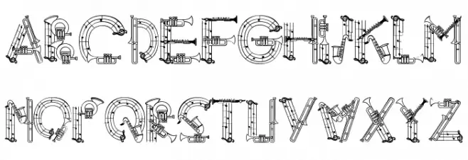 AlphaMusicMan Schriftart Groß