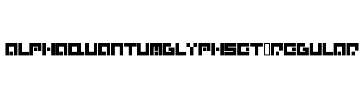 AlphaQuantumGlyphset-Regular Fonte