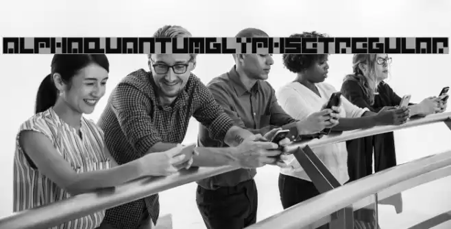 AlphaQuantumGlyphset-Regular خط examples