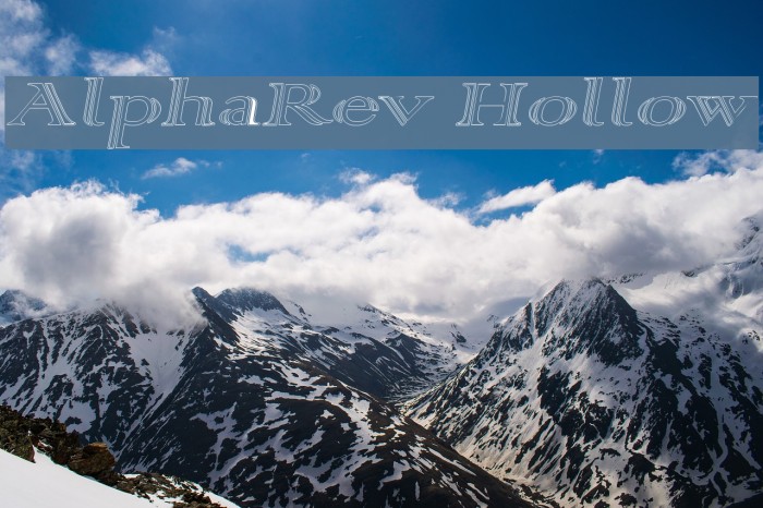 AlphaRev Hollow फ़ॉन्ट examples