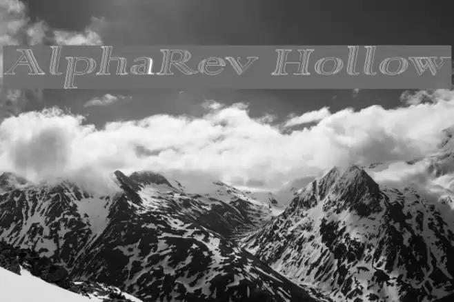 AlphaRev Hollow फ़ॉन्ट examples