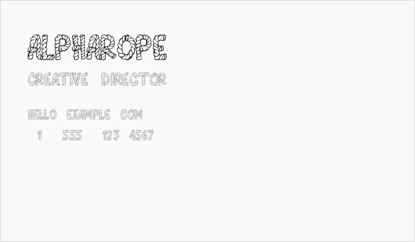 AlphaRope Business Card