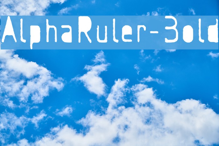 AlphaRuler-Bold Font examples