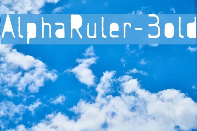 AlphaRuler-Bold Example 1