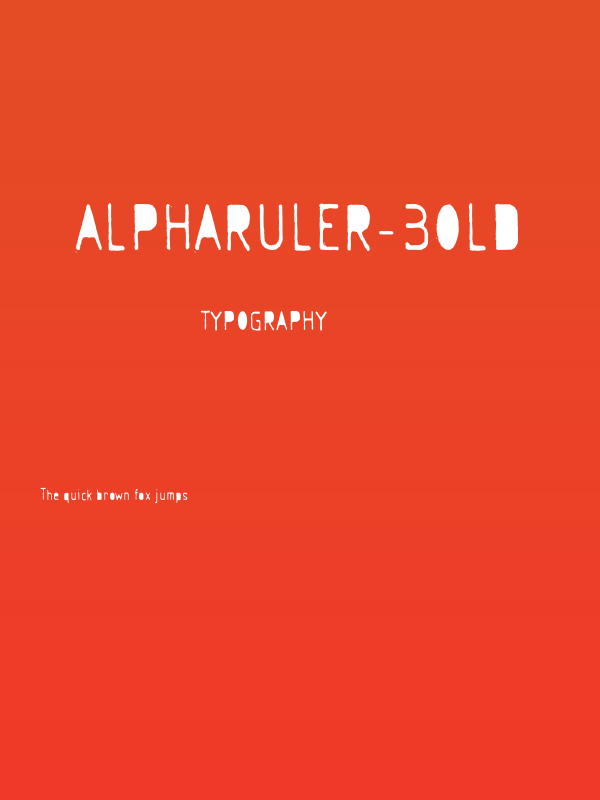AlphaRuler-Bold Poster