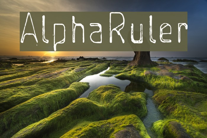 AlphaRuler Font examples