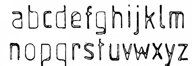 AlphaRuler フォント 小文字