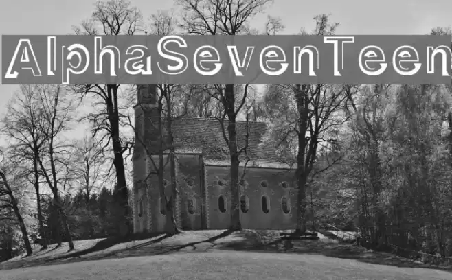AlphaSevenTeen Fonte examples