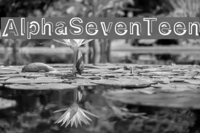 AlphaSevenTeen Fonte examples