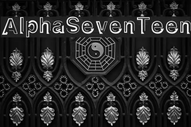 AlphaSevenTeen Fonte examples
