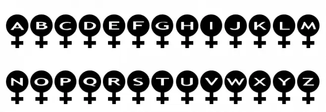 AlphaShapes female 字体 大写