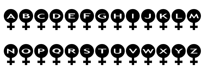 AlphaShapes female फ़ॉन्ट लोअरकेस