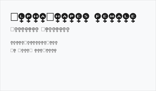 AlphaShapes female Business Card