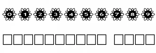 AlphaShapes flowers 2 Font OTHER CHARS