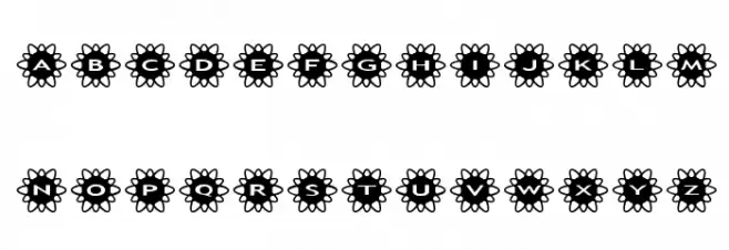 AlphaShapes flowers 2 Caratteri MINUSCOLO