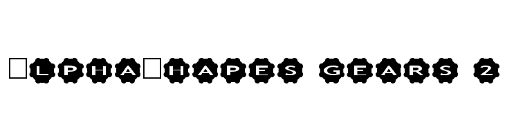 AlphaShapes gears 2 Шрифта