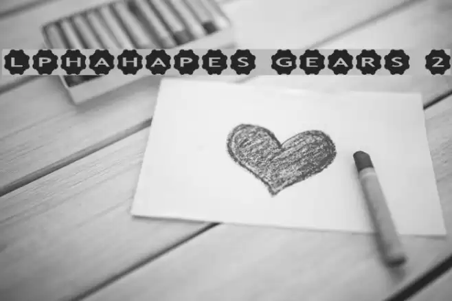 AlphaShapes gears 2 Шрифта examples