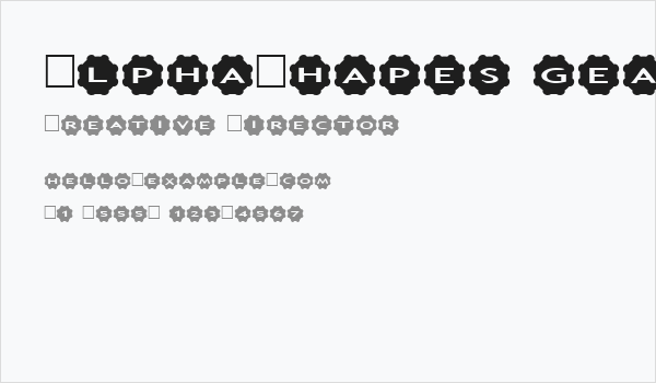 AlphaShapes gears 2 Business Card