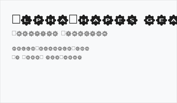 AlphaShapes gears 3 Business Card