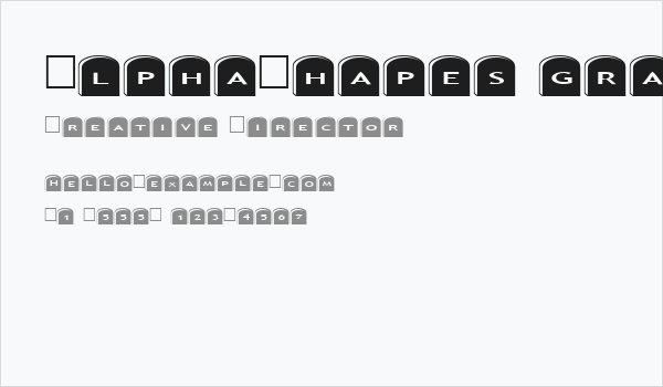 AlphaShapes gravestones 2 Business Card