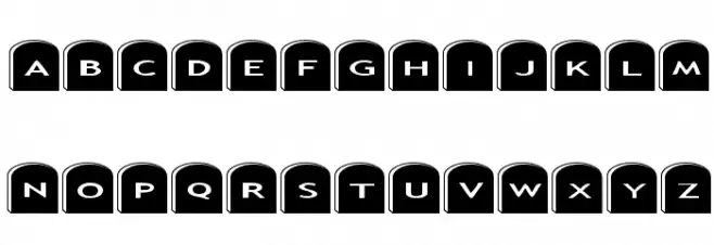 AlphaShapes gravestones 2 خط أحرف صغيرة
