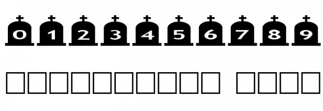 AlphaShapes gravestones 3 Font Alte caractere