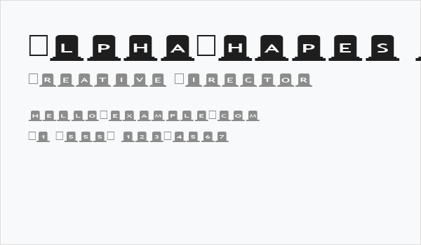 AlphaShapes gravestones Business Card