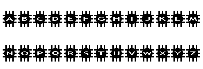 AlphaShapes grids Font LOWERCASE