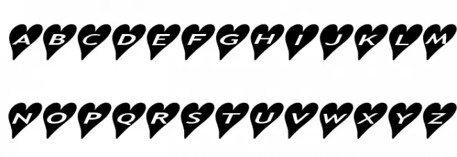 AlphaShapes hearts 2a Schriftart Groß