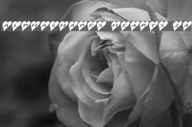 AlphaShapes hearts 2a Шрифта examples