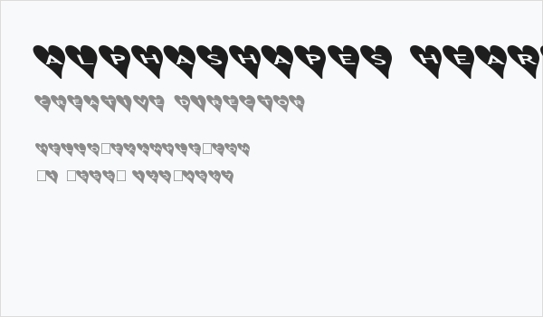 AlphaShapes hearts 2b Business Card