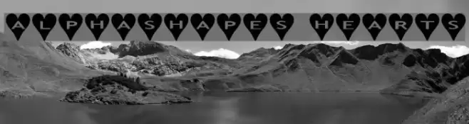 AlphaShapes hearts Caratteri examples