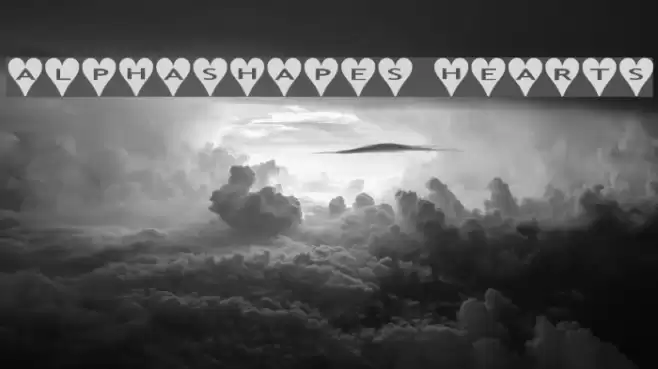 AlphaShapes hearts Caratteri examples