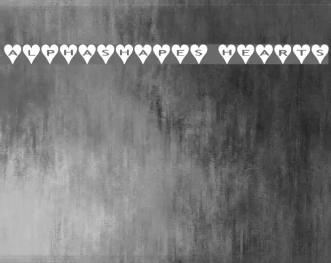 AlphaShapes hearts Caratteri examples