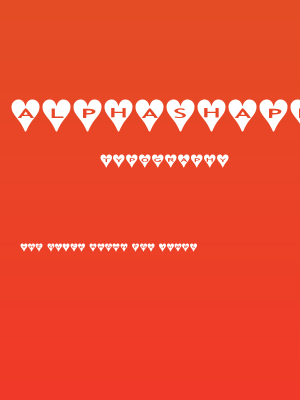 AlphaShapes hearts Poster