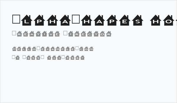 AlphaShapes houses Business Card