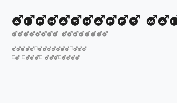 AlphaShapes male Business Card