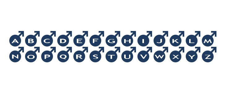 AlphaShapes male Lowercase