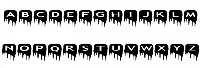 AlphaShapes meltdowns Font Litere mici