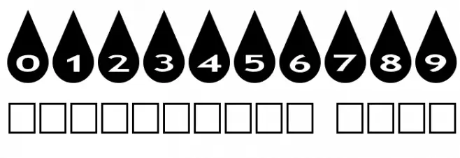 AlphaShapes raindrops Font OTHER CHARS