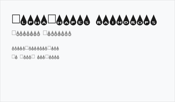 AlphaShapes raindrops Business Card