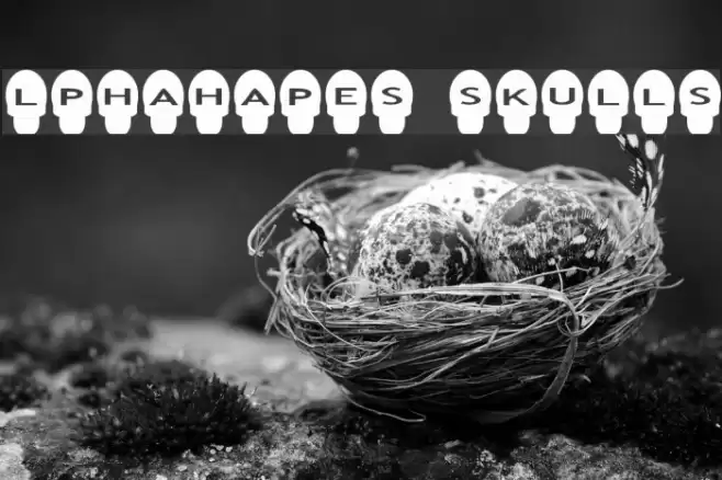 AlphaShapes skulls Шрифта examples