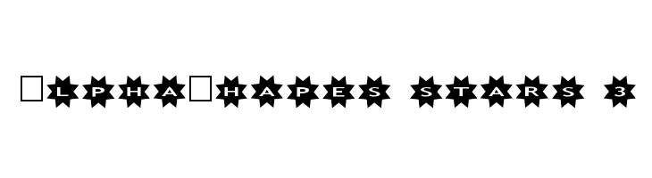 AlphaShapes stars 3  Frei Schriftart Herunterladen