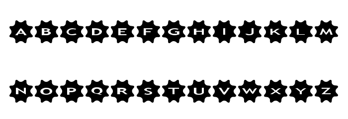 AlphaShapes stars 4 Caratteri MINUSCOLO