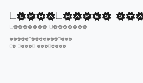 AlphaShapes stars 4 Business Card